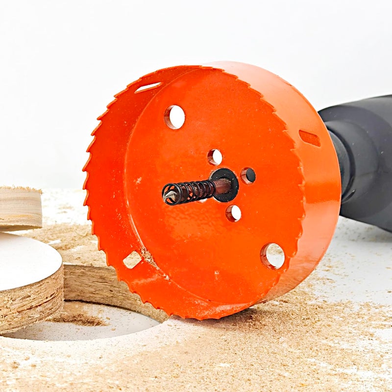 Koopi 4 inch Hole Saw for Wood Metal Plastic Drywall  HSS Bi-Metal 102mm Hole Cutter with Arbor for Easily and Smoothly Cutting 4in Holes - Image 4